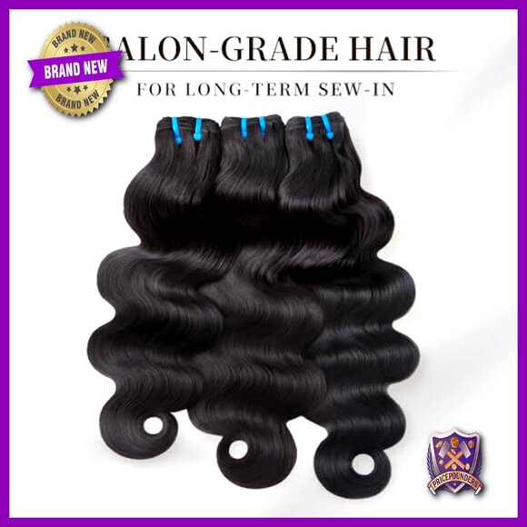 Real Human Hair Extensions 3 Bundles 18 20 22 Inch Body Wave Sew-In main image 5